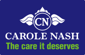 CN Logo CMYK Wording White Green RGB Lozenge