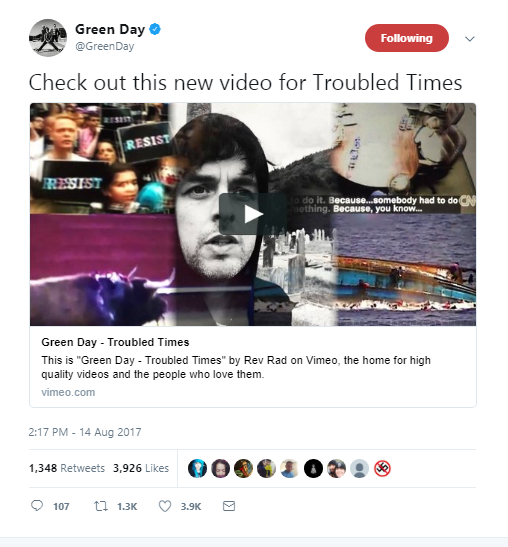 Green, Green Day Have Released A New Video For Track &#8216;Troubled Times&#8217;