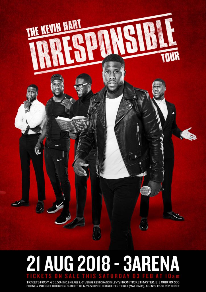 Irresponsible, Kevin Hart Is Bringing His &#8216;Irresponsible Tour&#8217; To The 3Arena!