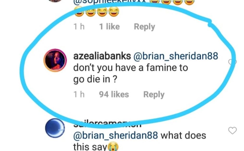 Banks, Rapper Azealia Banks Tells The Irish To Go Die In The Famine