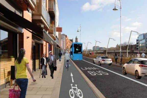 NTA Bike Lane Ellis Quay