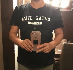 Hail Satan shirt that caused controversy