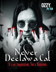 , Photo: Ozzy Osbourne Condemns Declawing Cats In New PETA Ad