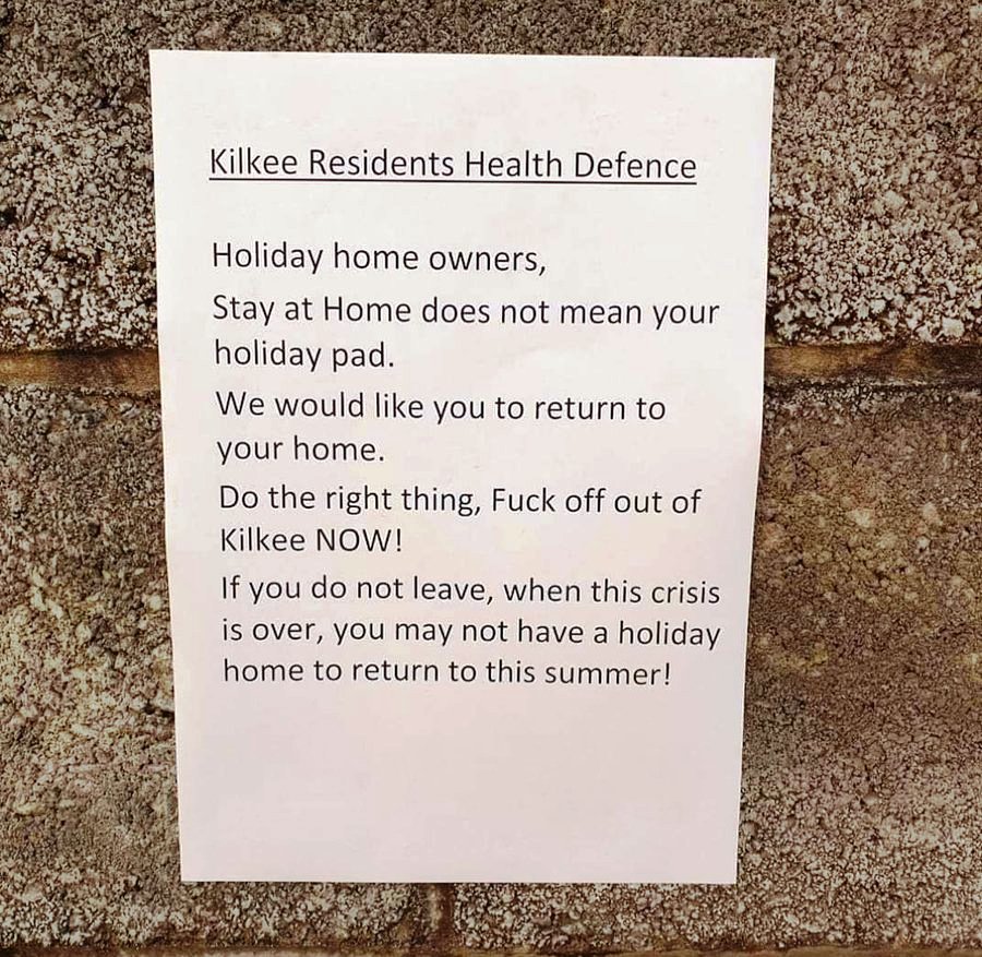 Kilkee covid holiday home letter