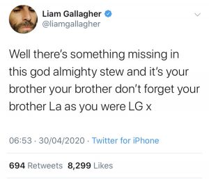 Liam Gallagher Reacts To Noel's Demo Release, Liam Gallagher Reacts To Noel&#8217;s Demo Release