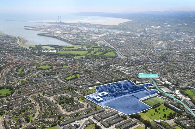St Vincents Site Marked Up Aerial