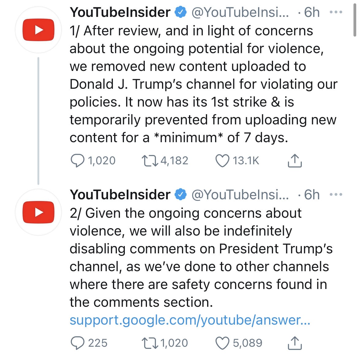 Trump Banned From YouTube Over Concerns Of ‘Ongoing Potential For Violence’