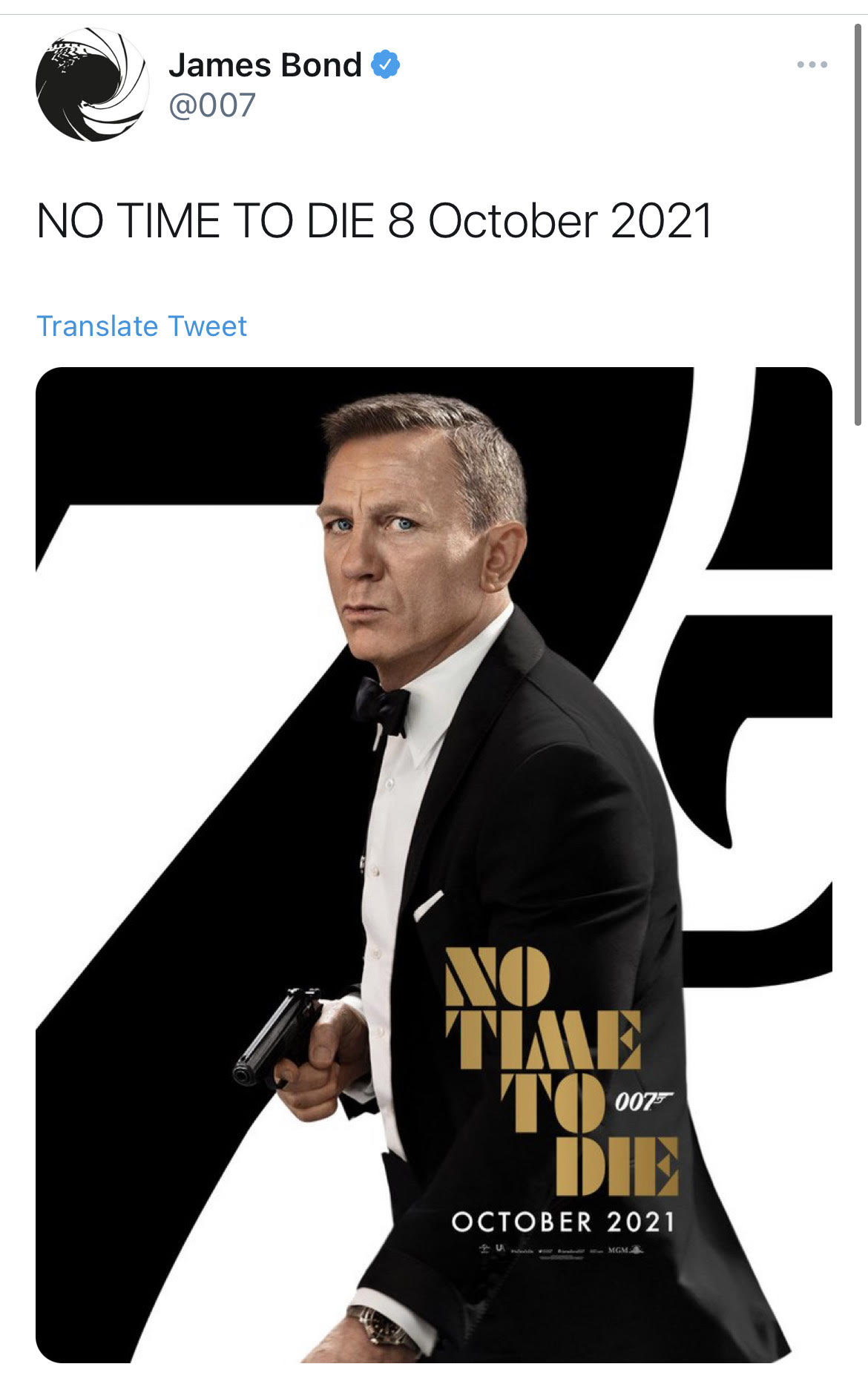 James Bond, James Bond Movie ‘No Time To Die’ Delayed For Third Time Due To Pandemic