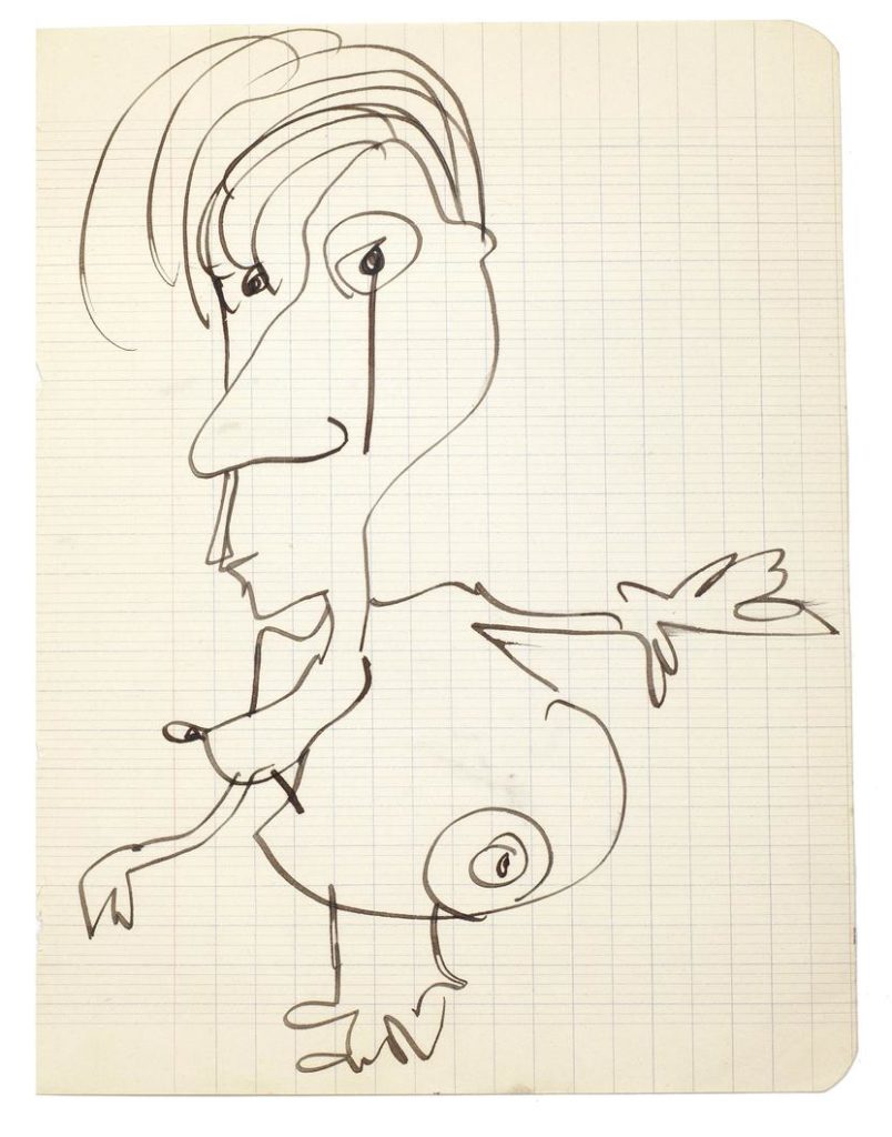 Beatles memorabilia A sketch by John Lennon Hamburg