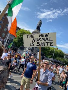 protest, Thousands March In Dublin Against Covid Vaccine &#038; Restrictions