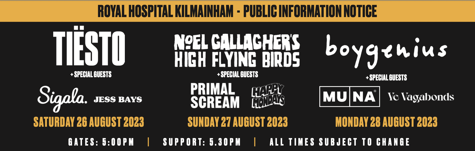 Kilmainham, Star Studded Line Up Set For Royal Hospital Kilmainham This Weekend!
