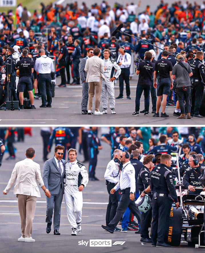 Brad Pitt and Javier Bardem in Untitled Formula One Racing Movie © Sky Sports