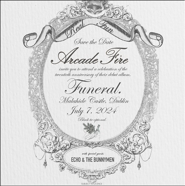 Arcade Fire To Celebrate 20th Anniversary Of Funeral Album At Malahide Castle