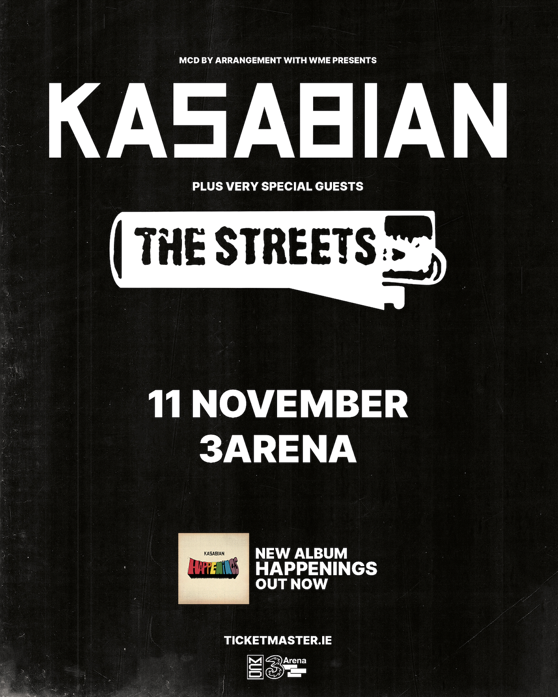 Kasabian Confirm 3Arena Show For November