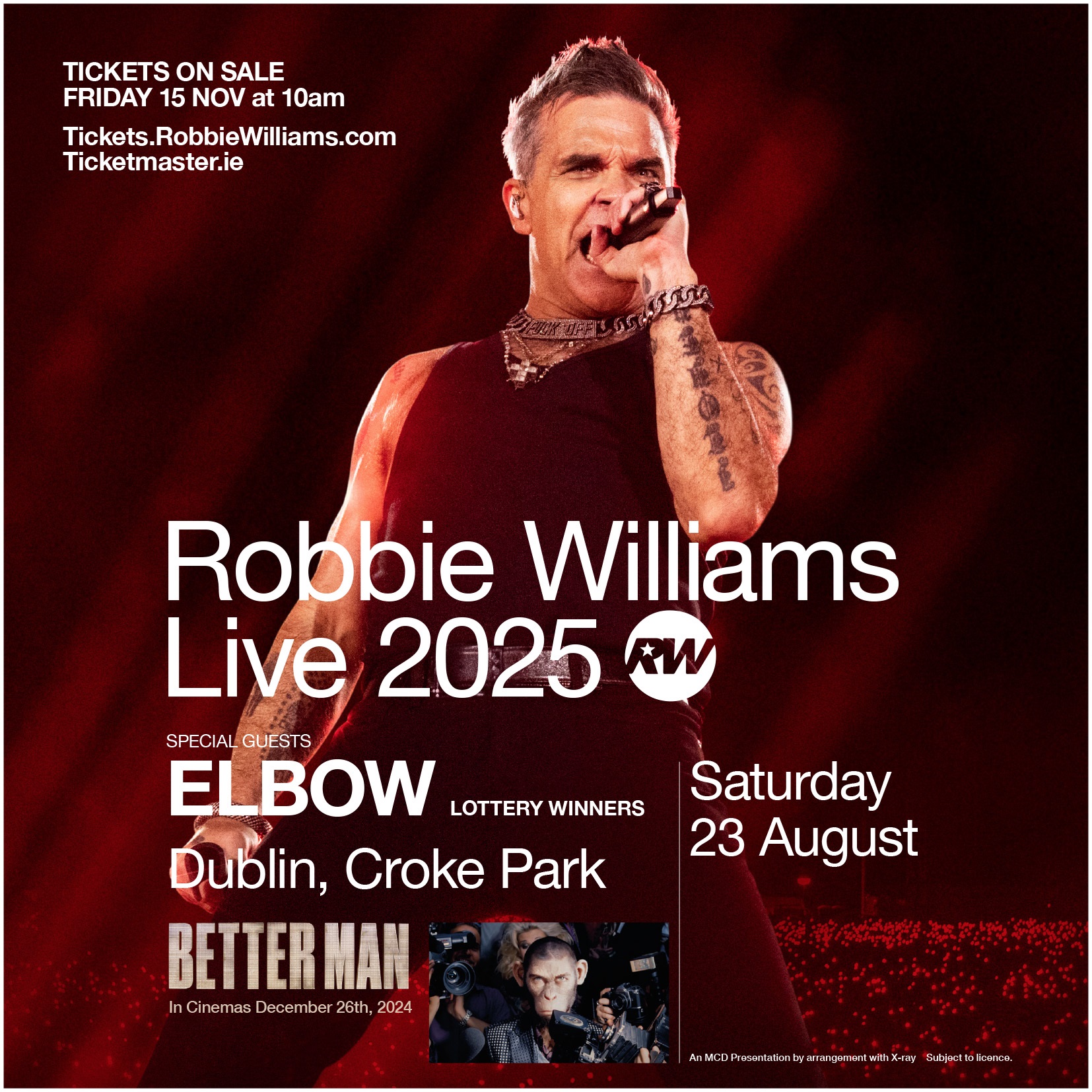 Robbie Williams Announces Croke Park Show As Part Of 2025 Tour