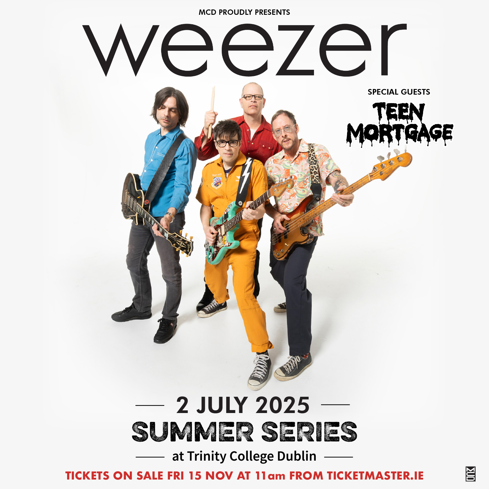 Weezer To Play At Summer Series At Trinity College Dublin