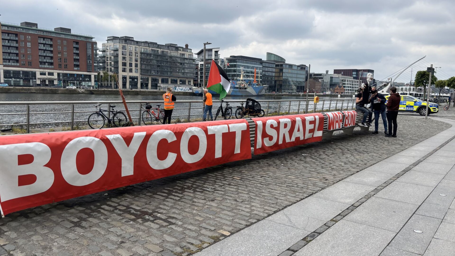 Double protest today in Dublin