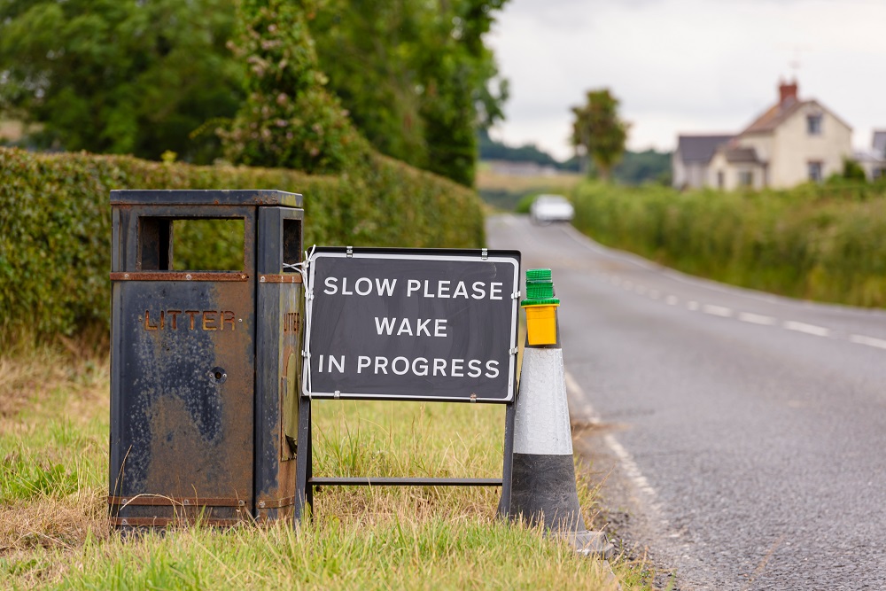Wake Road Sign