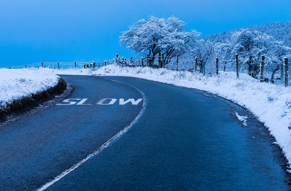 Icy Road Wicklow