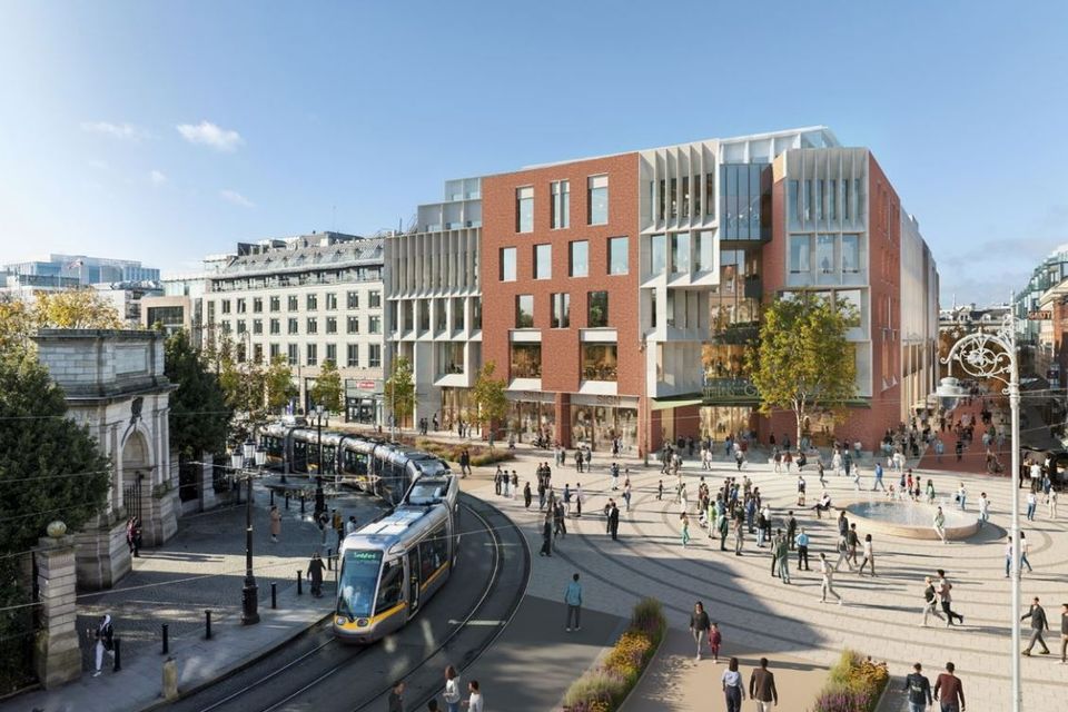 An artist's interpretation of the plans approved by Dublin City Council for St Stephen's Green Shopping Centre_Wide