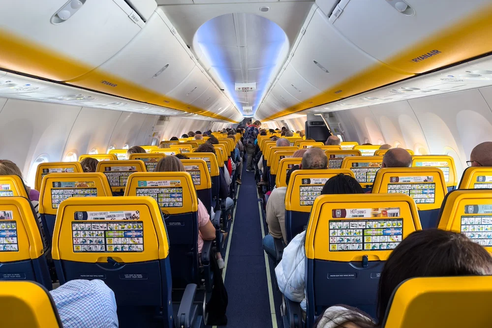 Ryanair plane - On-board