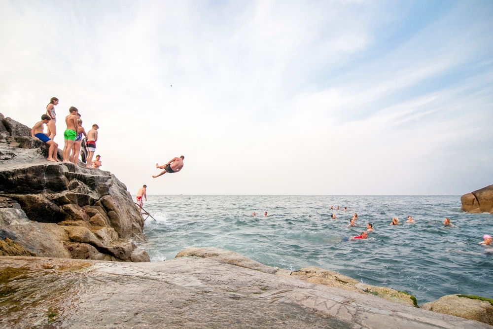 Forty Foot is one of Dublin's most popular seaswim spot. Valerio.Galli, Shutterstock