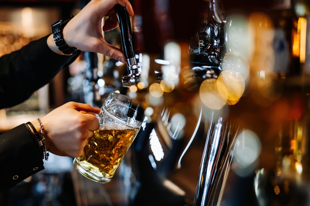Pint being poured