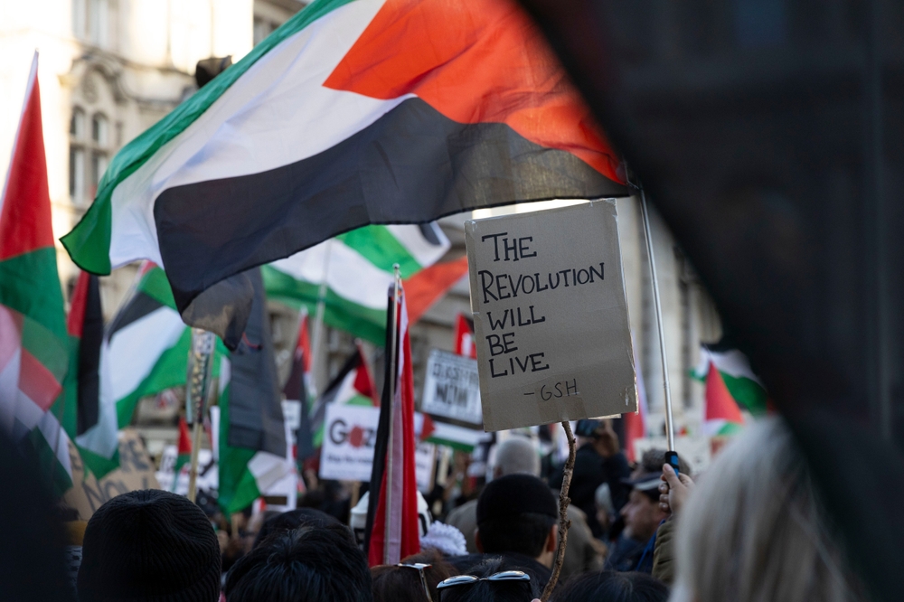 Pro-Palestine protest. Zeynep Demir Aslim, Shutterstock
