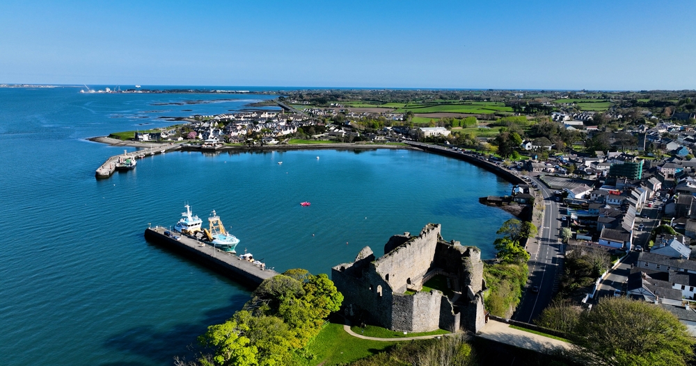 Kildare Named Ireland's Most Energy-Efficient Business County 5 Aerial photo of King John's Castle on Carlingford, County Louth, Ireland