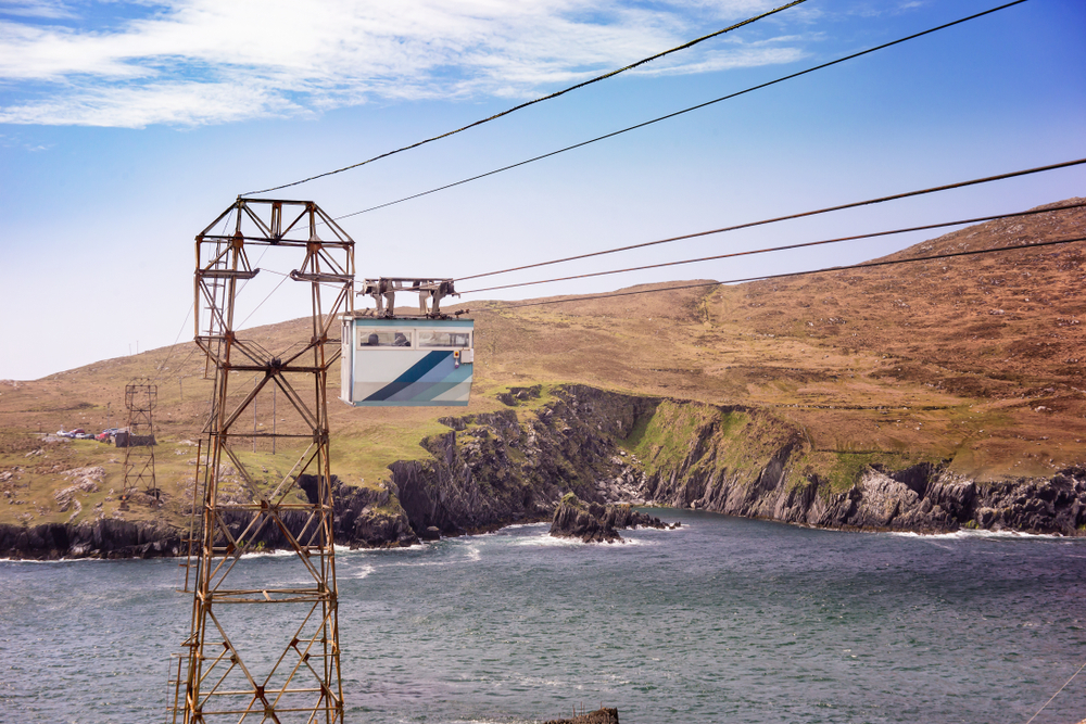 Cable car in Dursey Island. County Cork, Ireland
