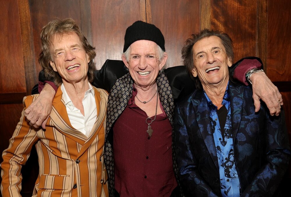 Mick Jagger, Keith Richards & Ronnie Wood attended a launch event in Brooklyn, New York to announce the release of their highly anticipated new studio album Foreign Tongues.. Credit Kevin Mazur