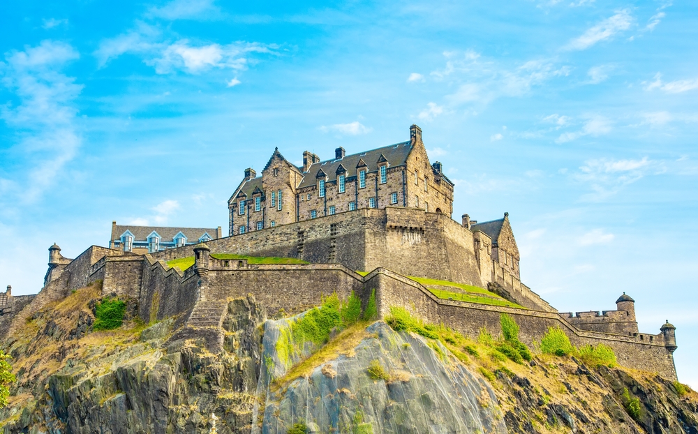 Study Reveals Top 10 Castles In Ireland 7 Edinburgh Castle, Scotland. Shutterstock