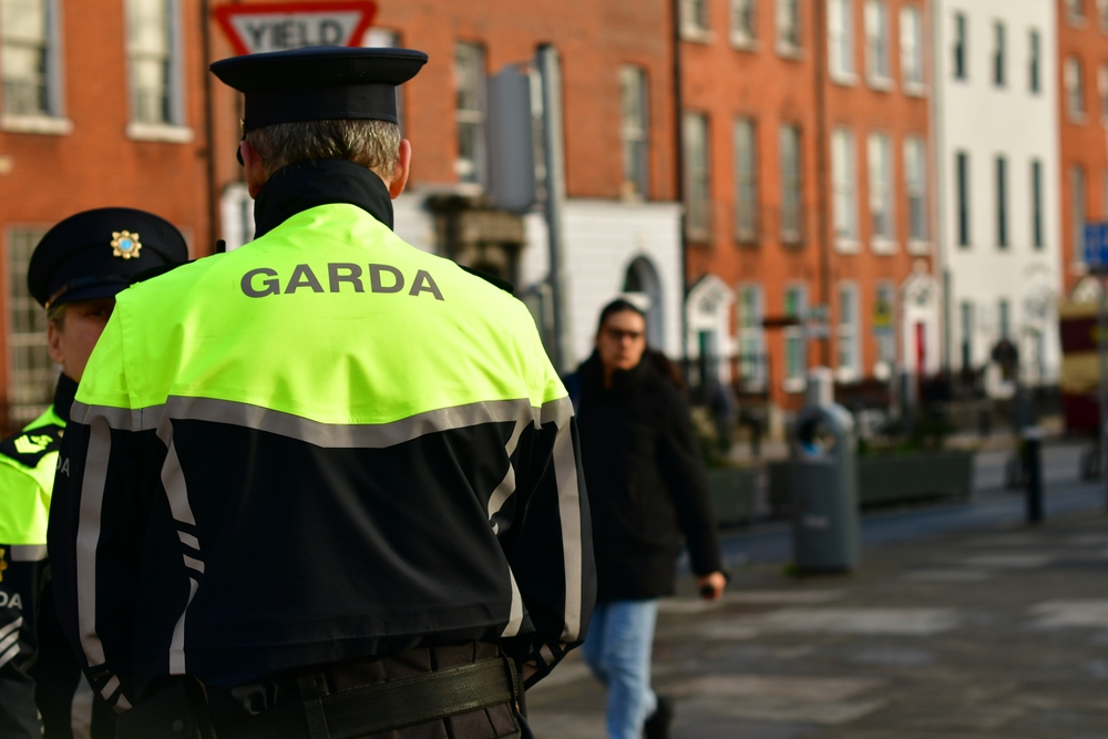 Gardai on Parnell Street, Dublin, ireland. Simon Roughneen, Shutterstock