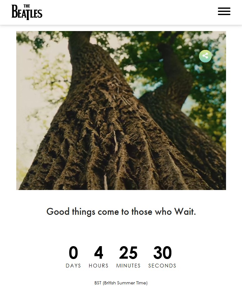 The Beatles Spark Speculation As Mysterious Countdown Appears 3 Official Website of The Beatles, thebeatles.com