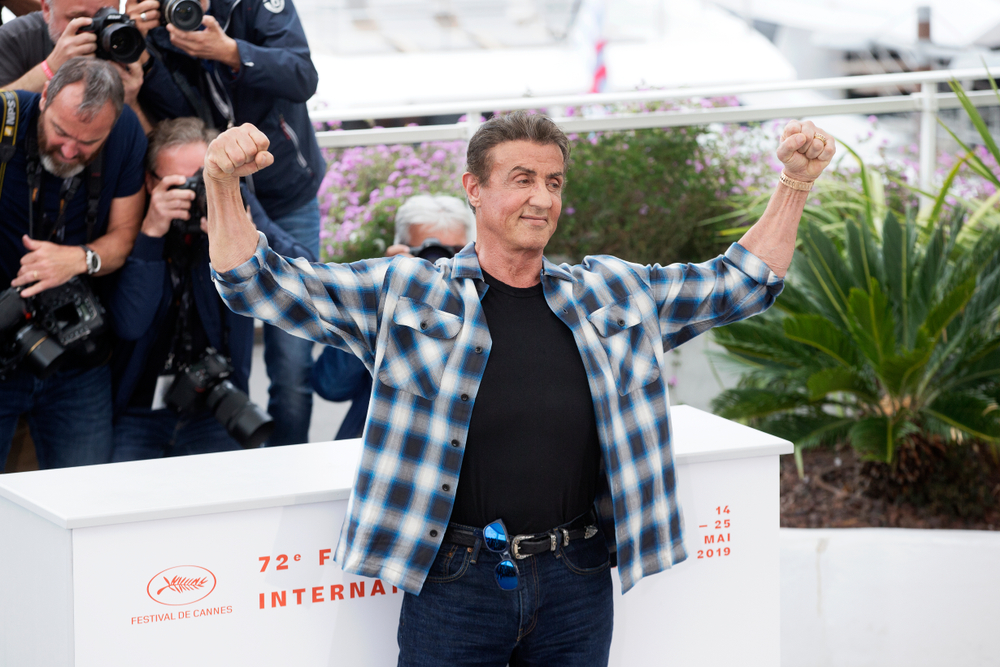 First Look At The Actor Portraying Sylvester Stallone In Biopic ‘I Play Rocky’ 3 Sylvester Stallone, Rambo V photocall 2019. Andrea Ruffin, Shutterstock