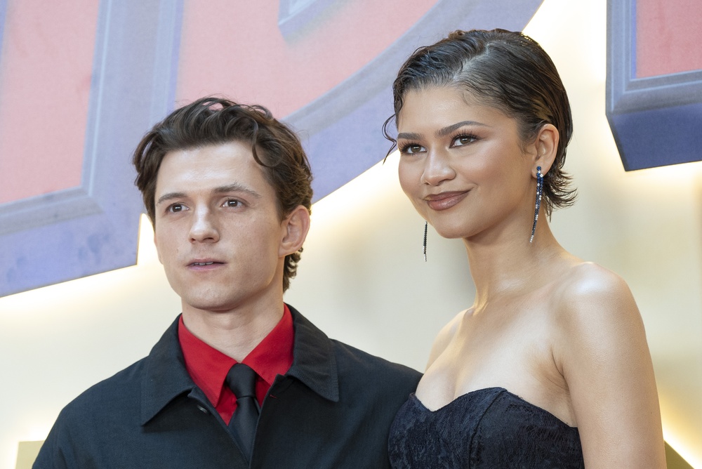 Tom Holland and Zendaya attend the Spider-Man Brand New Day photocall. Oscar Gonzalez Fuentes, Shutterstock
