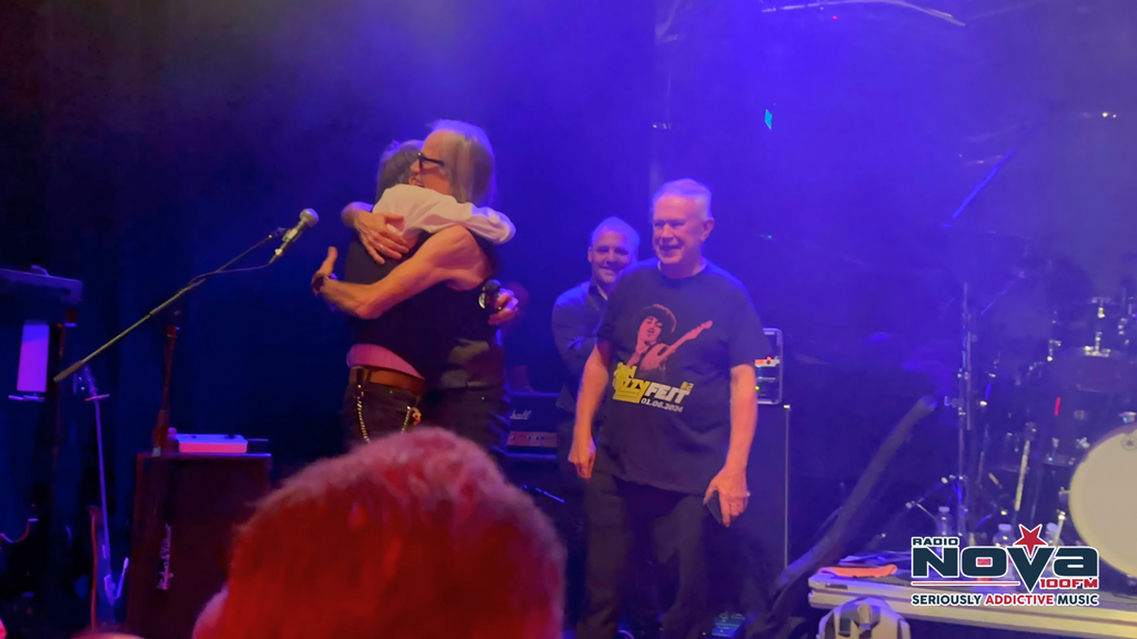 Radio Nova's Pat Courtenay Presents Lifetime Achievement Award To Pat McManus 5 Pat Courtenay, Pat 'The Professor' McManus and Sean Meaney. 5th Phil Lynott Convention, August 2026, Button Factory, Dublin