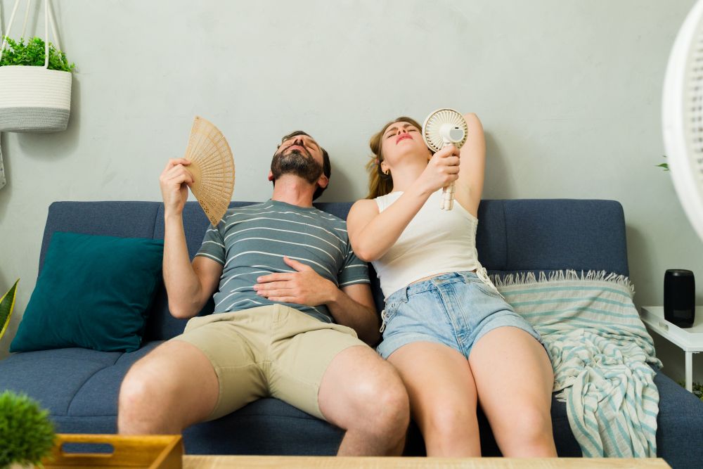 Couple sweating