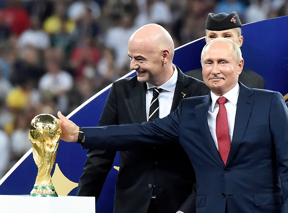 Vladimir Putin and FIFA President Gianni Infantino. Photo credit A Ricardo, Shutterstock