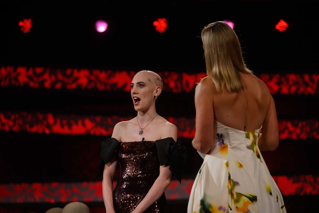 Westmeath Rose Wins Rose Of Tralee 4 Westmeath Rose Caoilfhinn Ní Choiligh pictured on stage during the Rose of Tralee International Festival TV Rose Selection night. Photo By : Domnick Walsh © Eye Focus LTD
