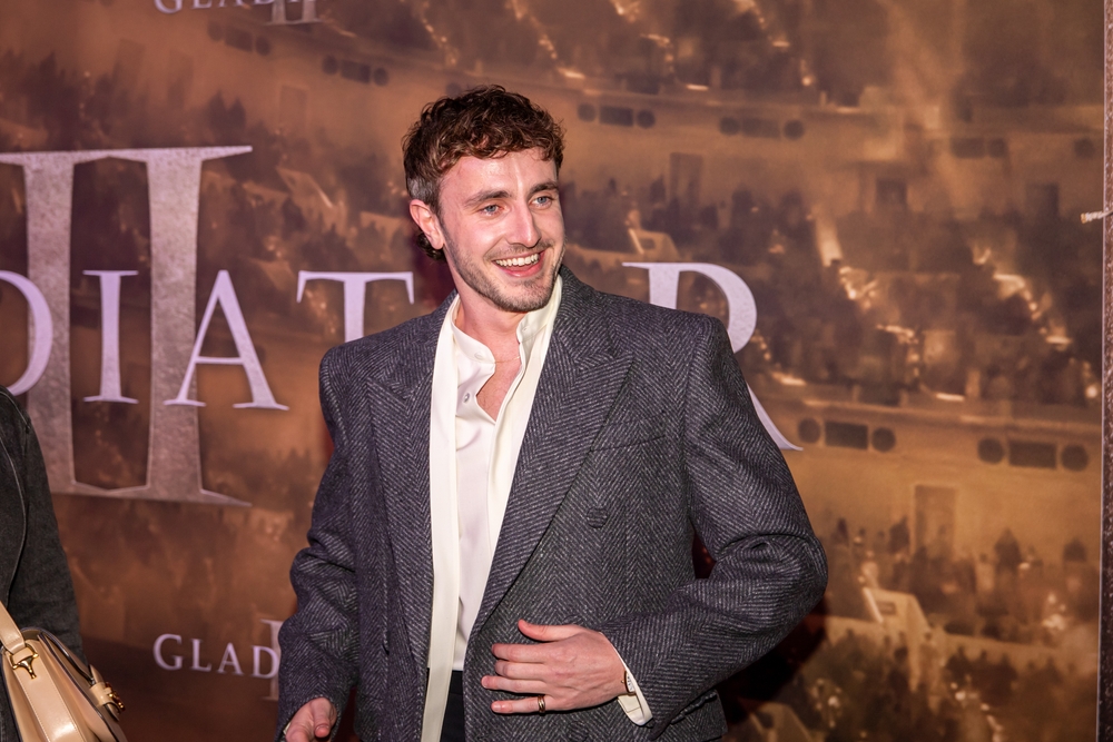Paul Mescal attends the Irish premiere of 'Gladiator II' in Dublin, Ireland. Photo credit: Liam Murphy Pics, Shutterstock
