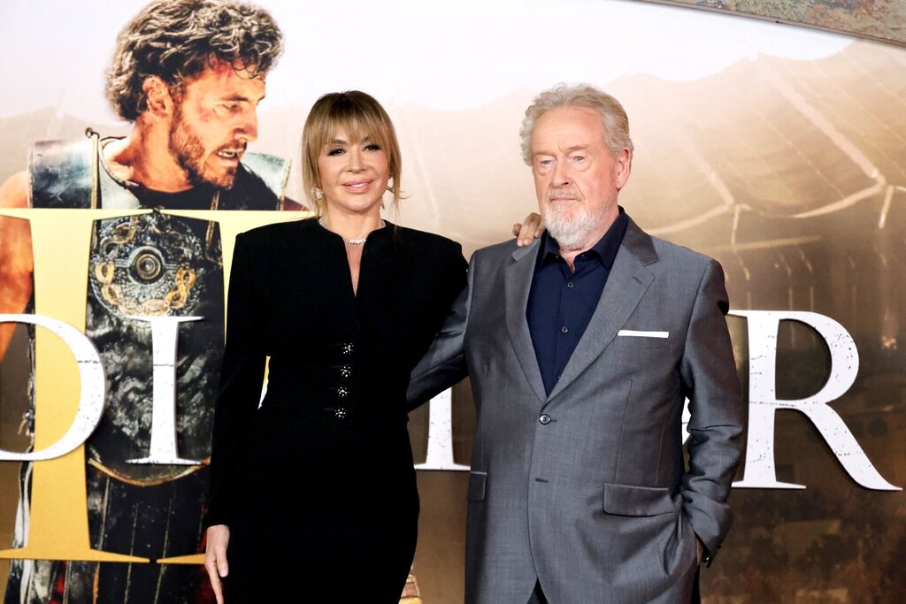 Ridley Scott Reportedly Blamed Paul Mescal’s Masculinity For Gladiator II 3 Ridley Scott and wife Giannina Facio at the Gladiator II Los Angeles Premiere. Photo credit Kathy Hutchins Shutterstock